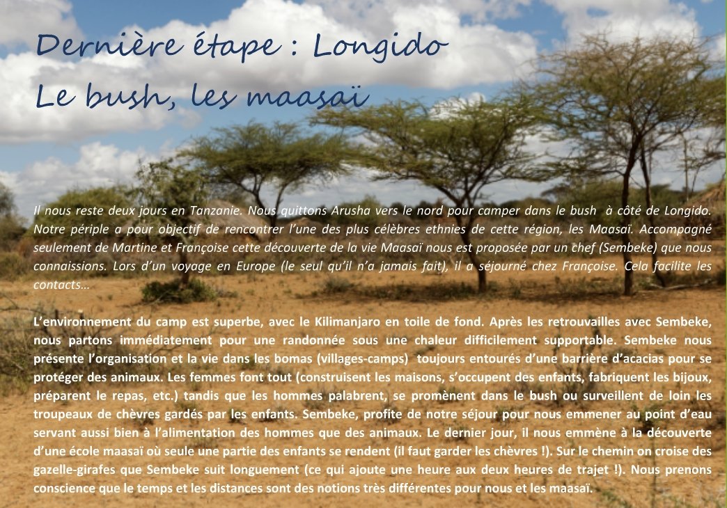 Ballade dans le bush - Rencontre avec des Maasaï